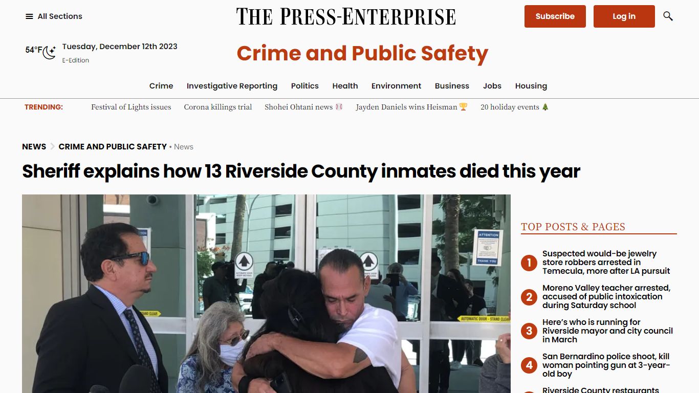 Sheriff explains how 13 Riverside County inmates died this year